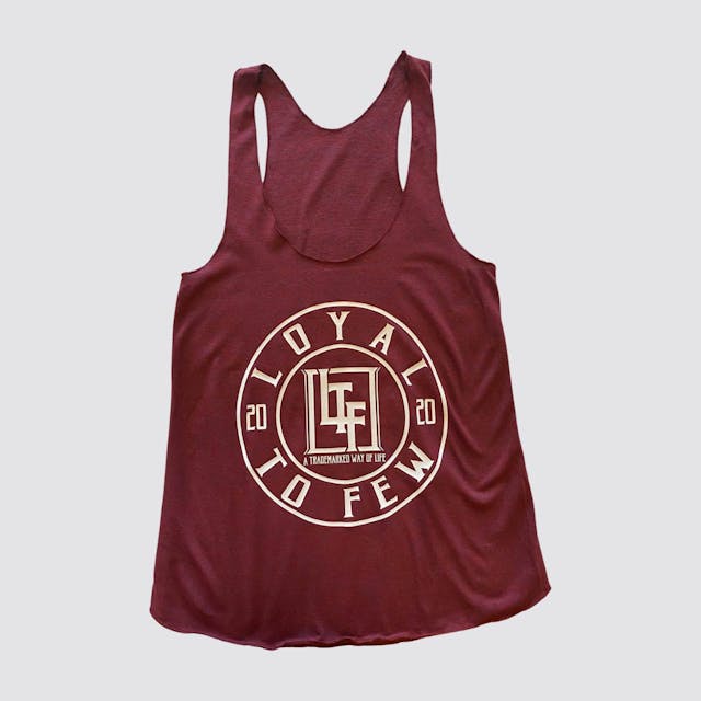 Tri-Blend Tank with Stamp (Maroon)